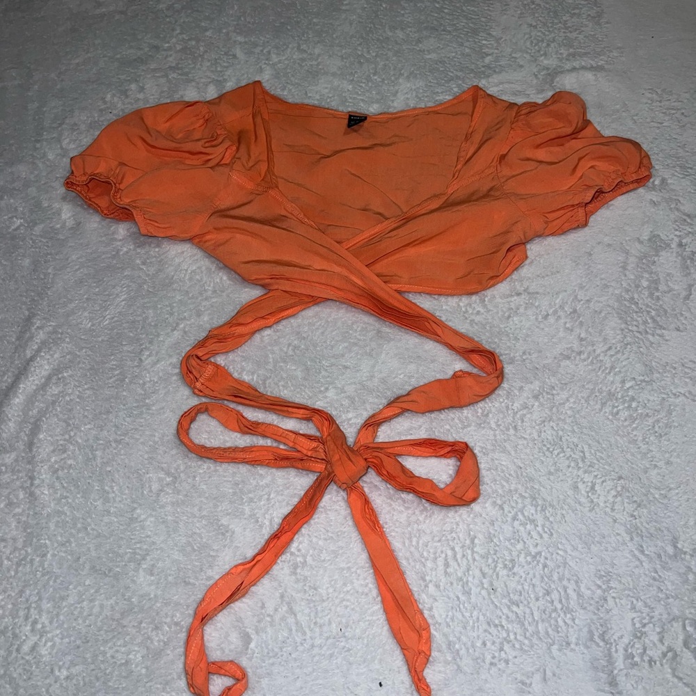 Orange crop top